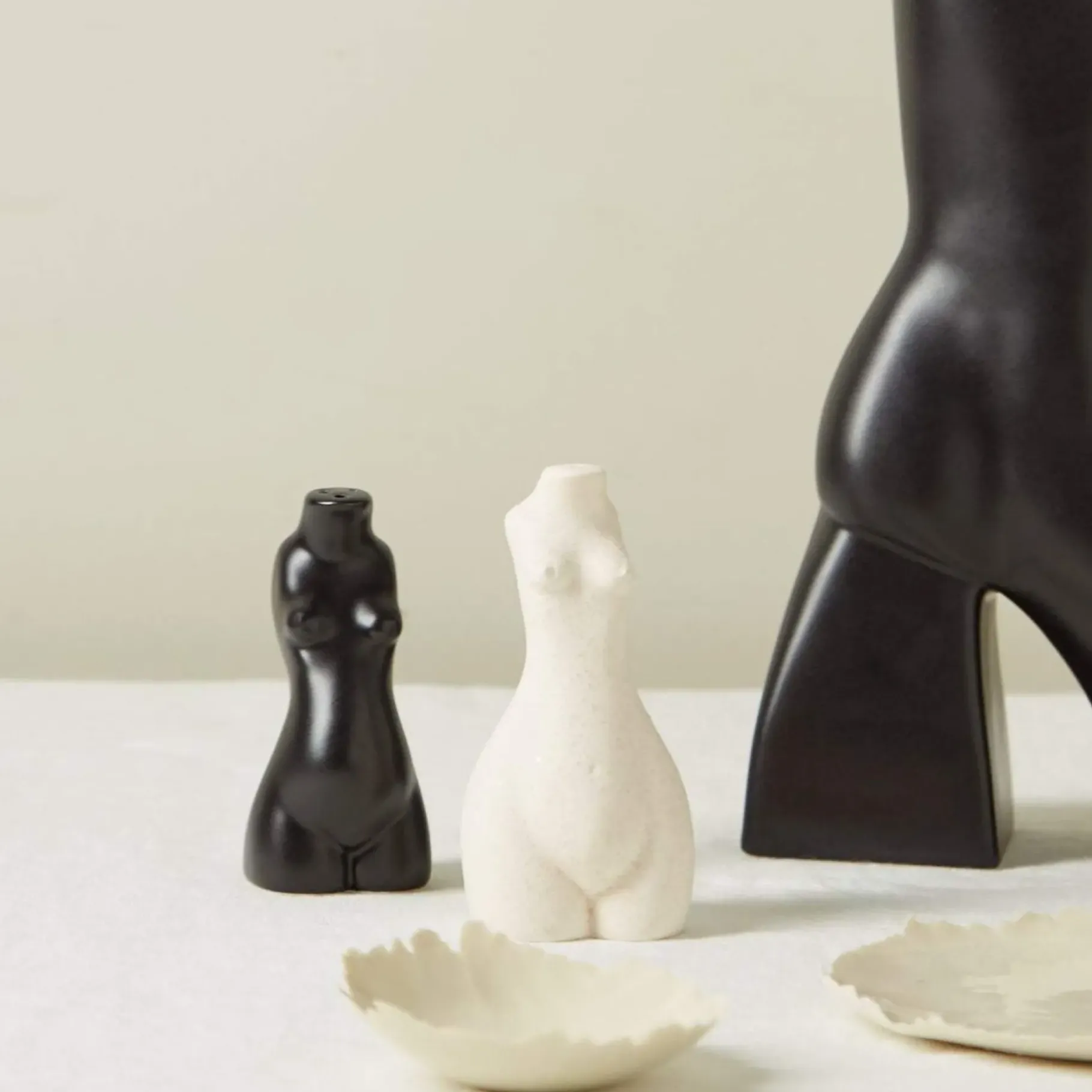 Anissa Kermiche Home-Body Salt & Pepper Shakers Pair (Beige, Black)