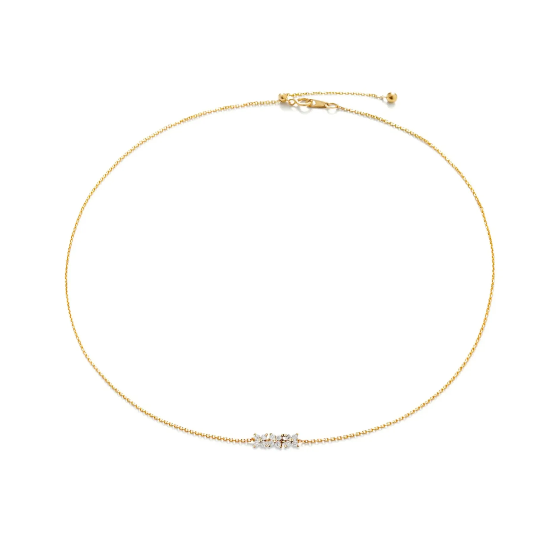 Anissa Kermiche Necklaces-Bronte Dore Horizontal Necklace