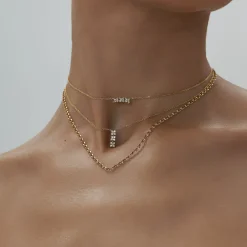 Anissa Kermiche Necklaces-Bronte Dore Horizontal Necklace