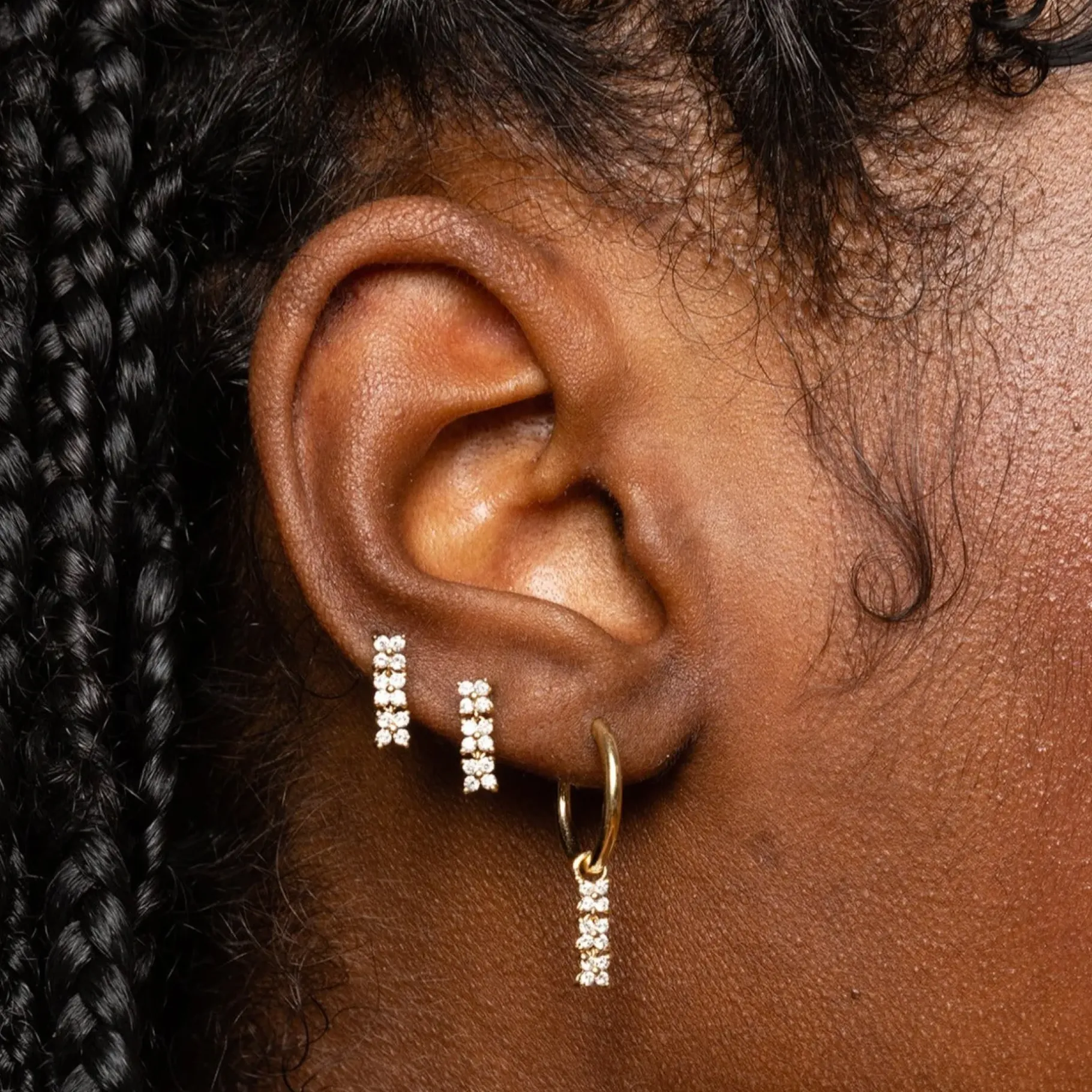Anissa Kermiche Earrings-Bronte Dore Trio Earring