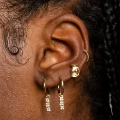 Anissa Kermiche Earrings-Bronte Dore Trio Hoop Earring