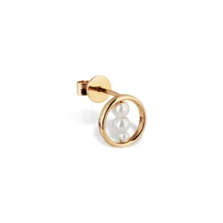 Anissa Kermiche Earrings-Circle Trio Pearl Stud