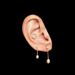 Anissa Kermiche Studs-Circle Trio Pearl Stud