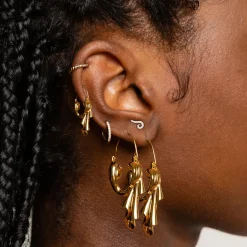 Anissa Kermiche Earrings-Dangling Drape Earrings (Gold)