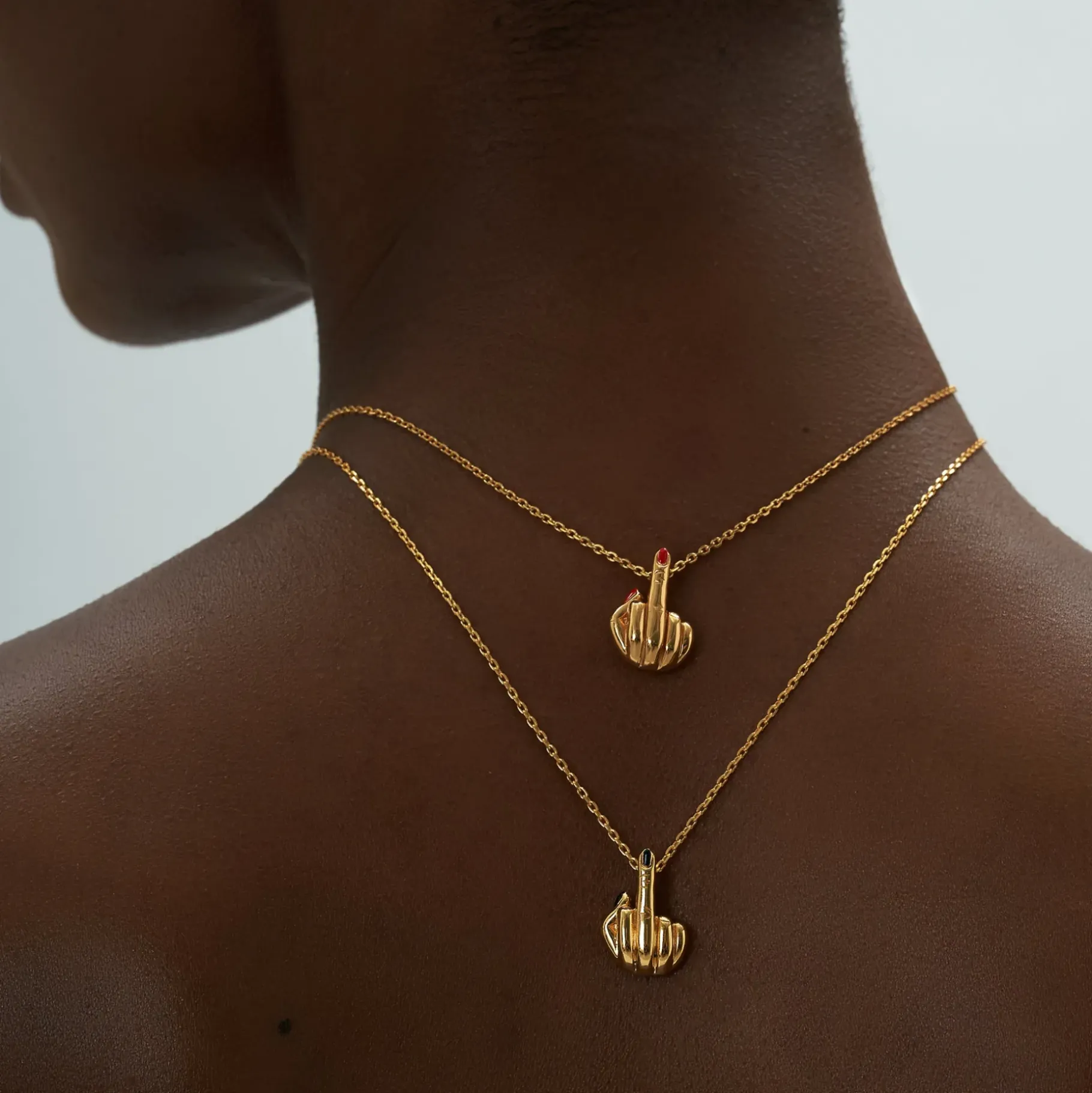 Anissa Kermiche Necklaces-French For Goodnight Necklace (Black)