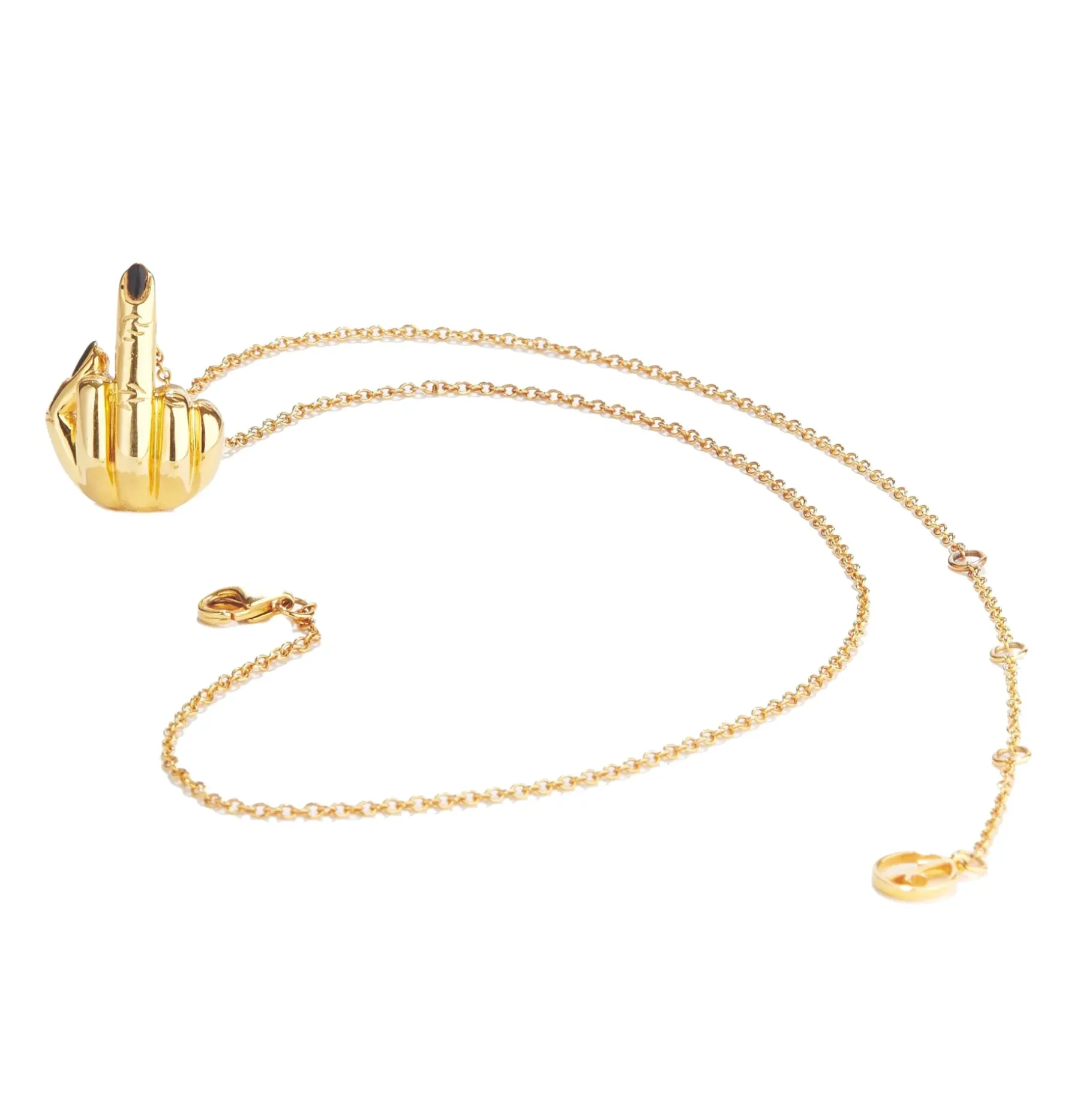 Anissa Kermiche Necklaces-French For Goodnight Necklace (Black)