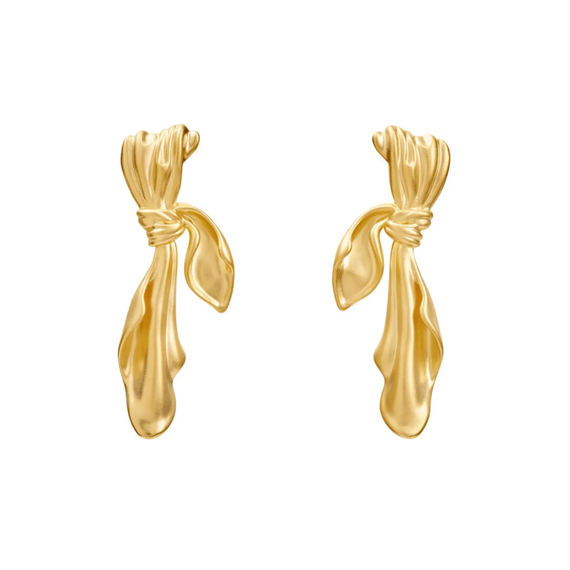 Anissa Kermiche Earrings-Gilded Cloth Earrings (Gold)