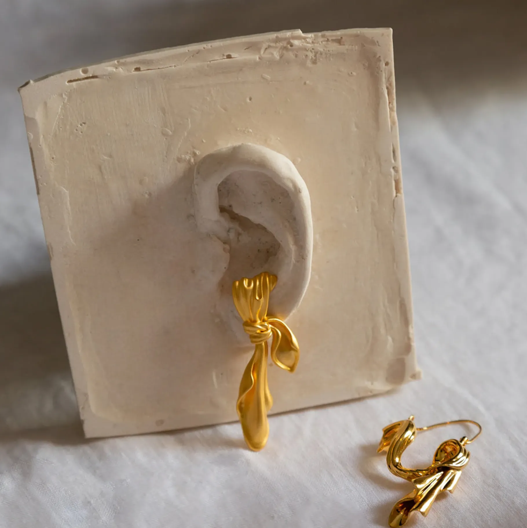 Anissa Kermiche Earrings-Gilded Cloth Earrings (Gold)