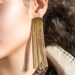 Anissa Kermiche Earrings-Grand Fil Earrings (Gold)