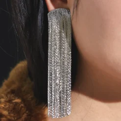 Anissa Kermiche Earrings-Grand Fil Earrings (Silver)