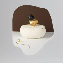 Anissa Kermiche Home-Jewellery Box (White, Gold, Black)