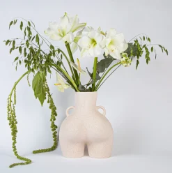 Anissa Kermiche Home-Love Handles Vase (Speckled Beige)