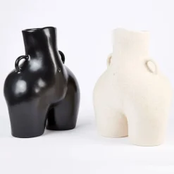 Anissa Kermiche Home-Love Handles Vase (Speckled Beige)