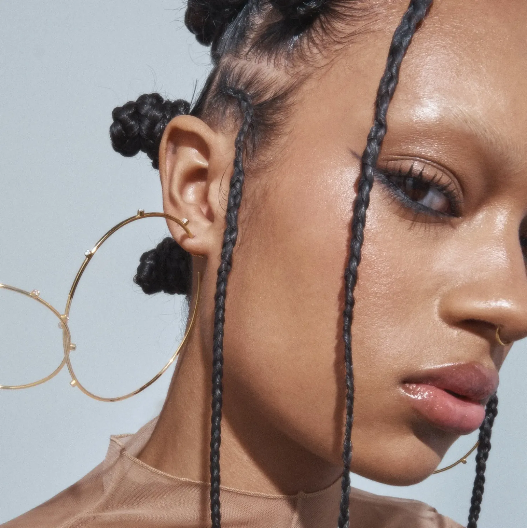 Anissa Kermiche Earrings-Razzle Dazzle Hoop Earrings
