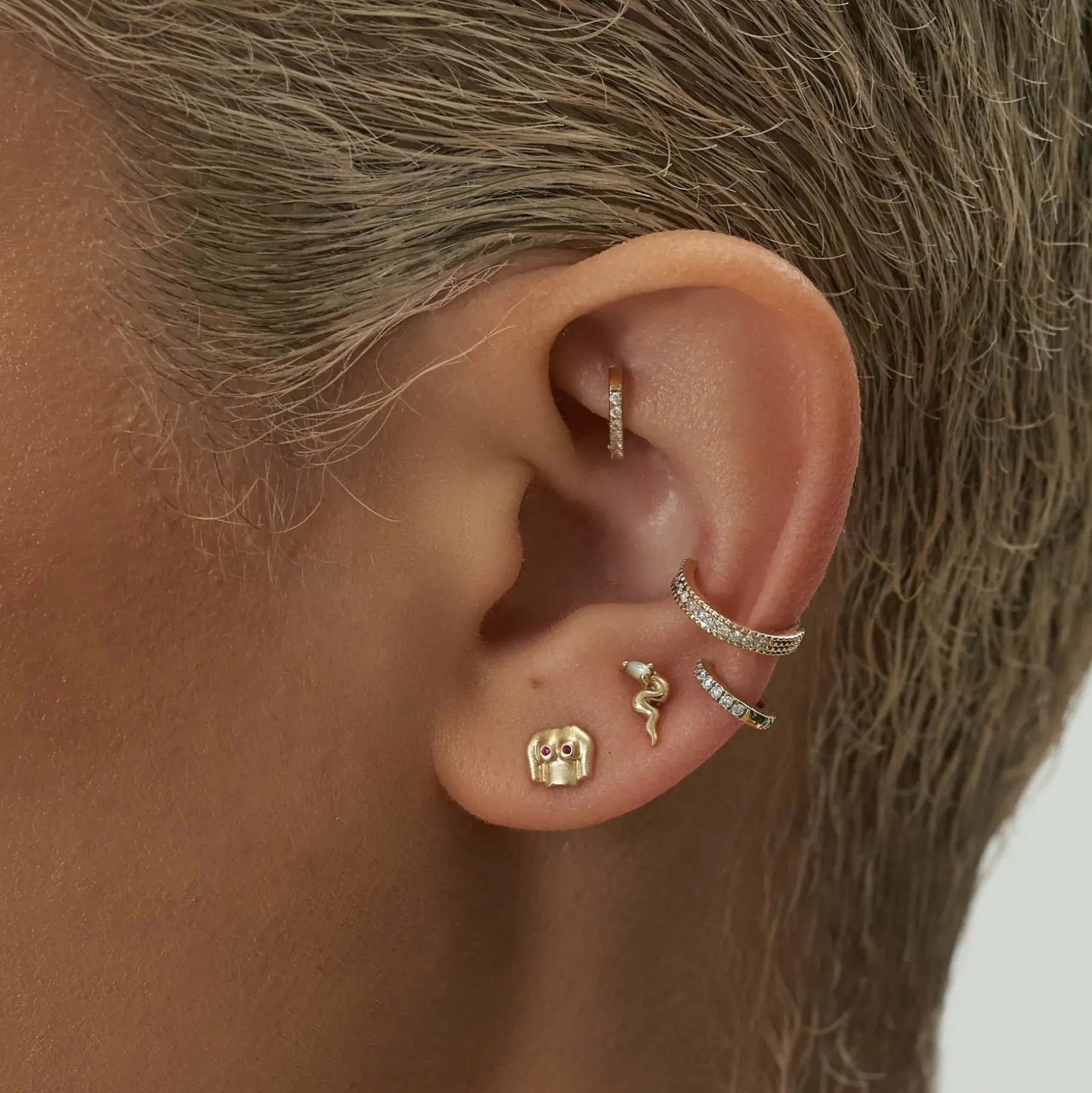 Anissa Kermiche Studs-Snake Stud