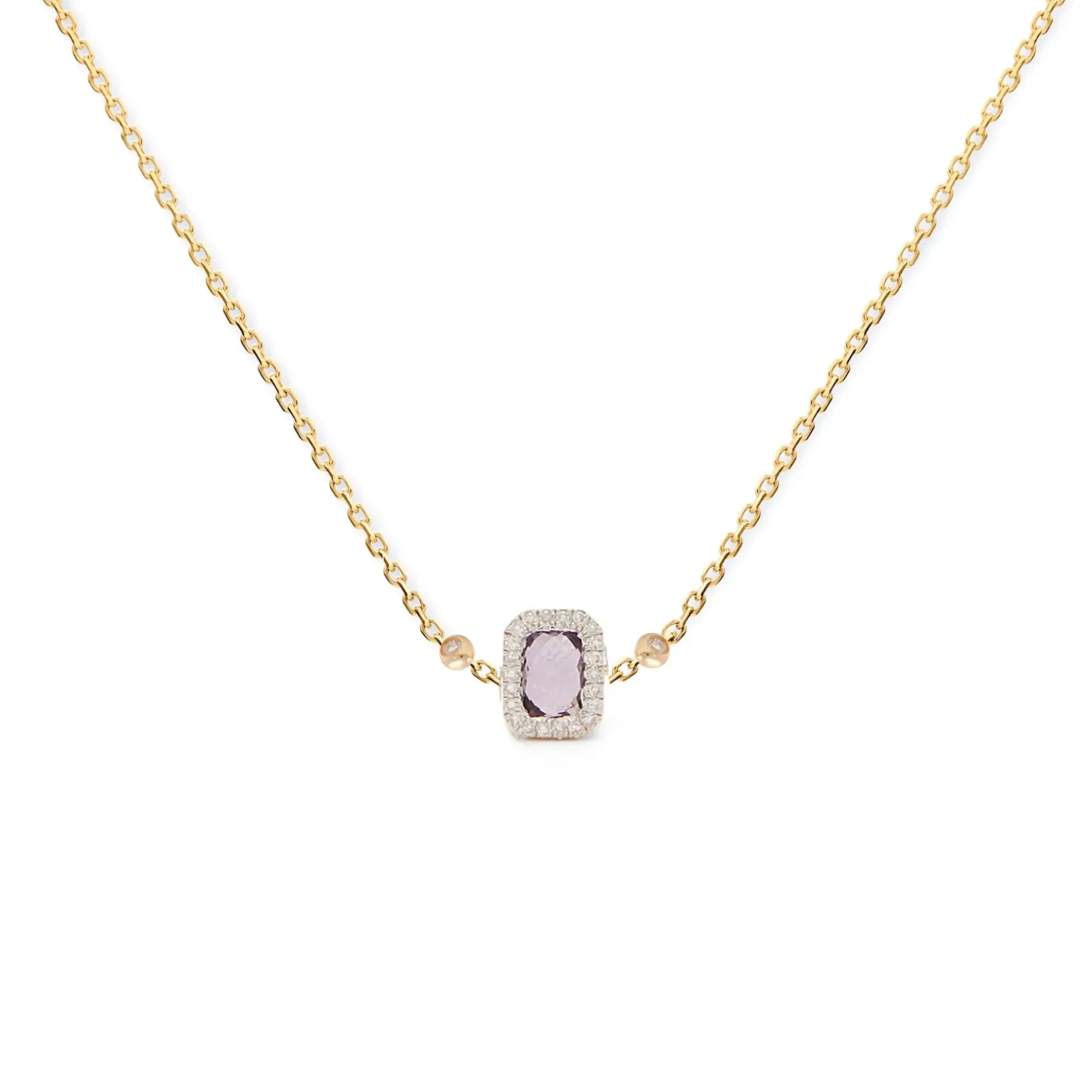 Anissa Kermiche Necklaces-Square Amethyst Necklace