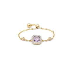Anissa Kermiche Rings-Square Amethyst Ring