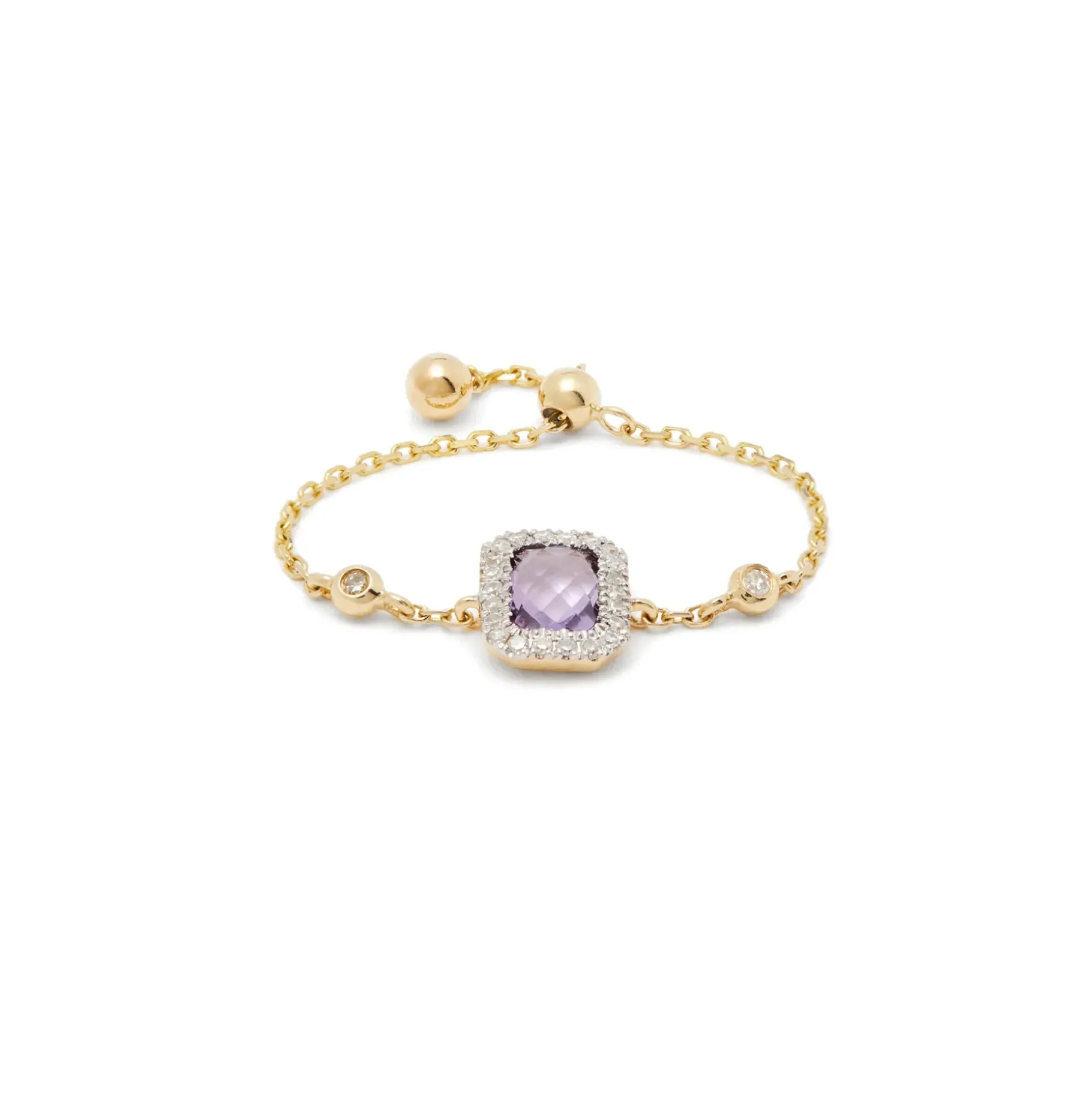 Anissa Kermiche Rings-Square Amethyst Ring