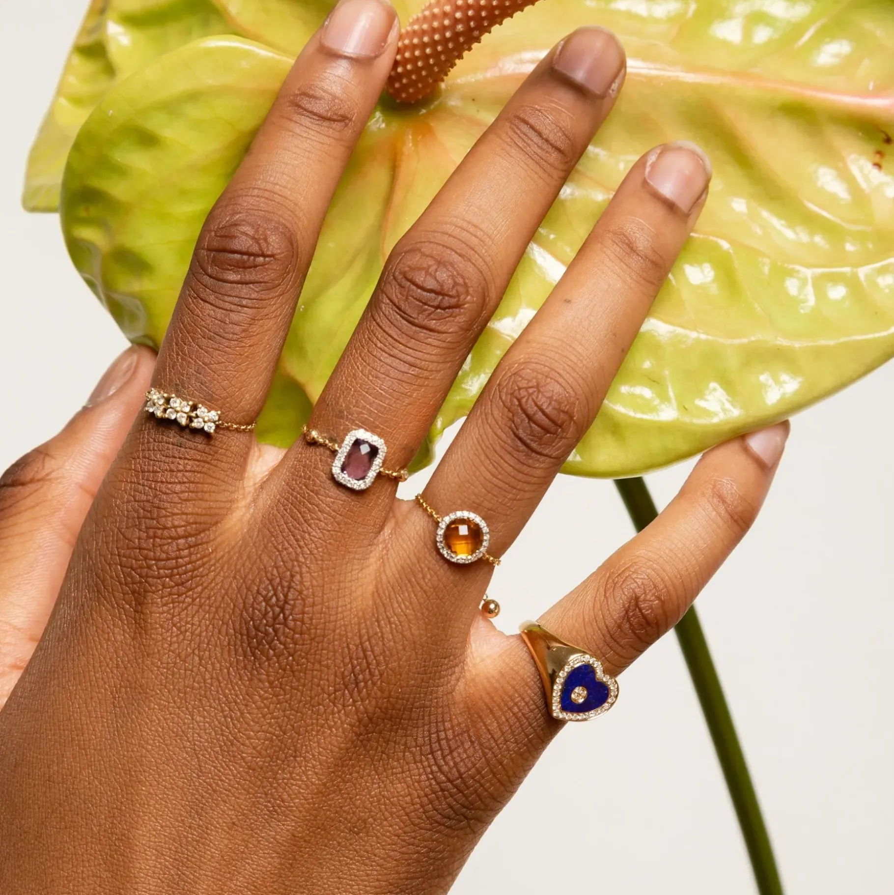 Anissa Kermiche Rings-Square Amethyst Ring