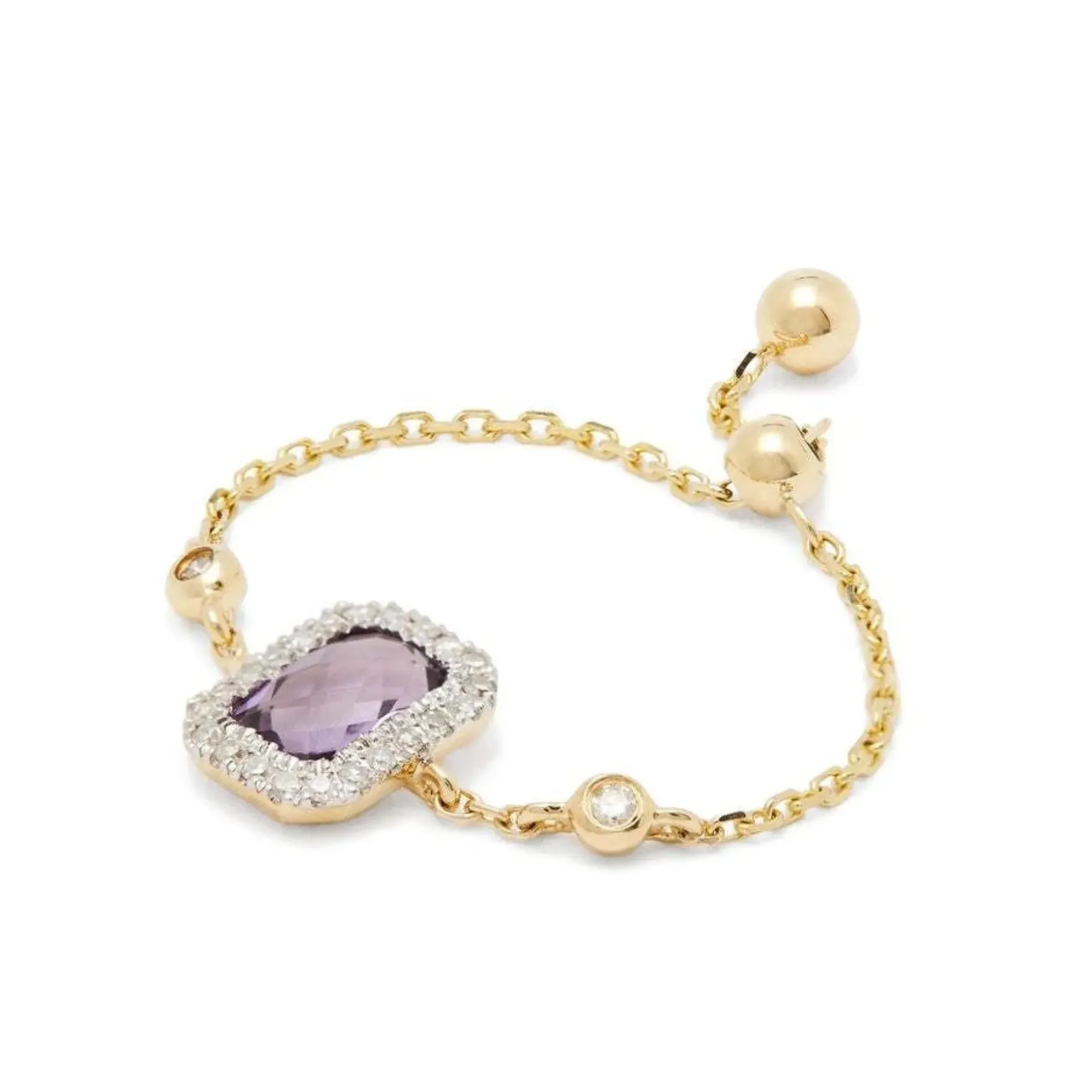 Anissa Kermiche Rings-Square Amethyst Ring