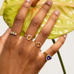 Anissa Kermiche Rings-Square Citrine Ring