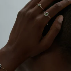 Anissa Kermiche Rings-Square Peridot Ring