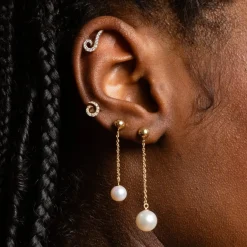 Anissa Kermiche Earrings-Swirl Stud