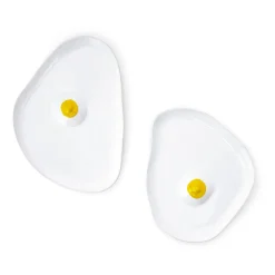 Anissa Kermiche Home-Tatas Plates (High-Shine White, Yellow)