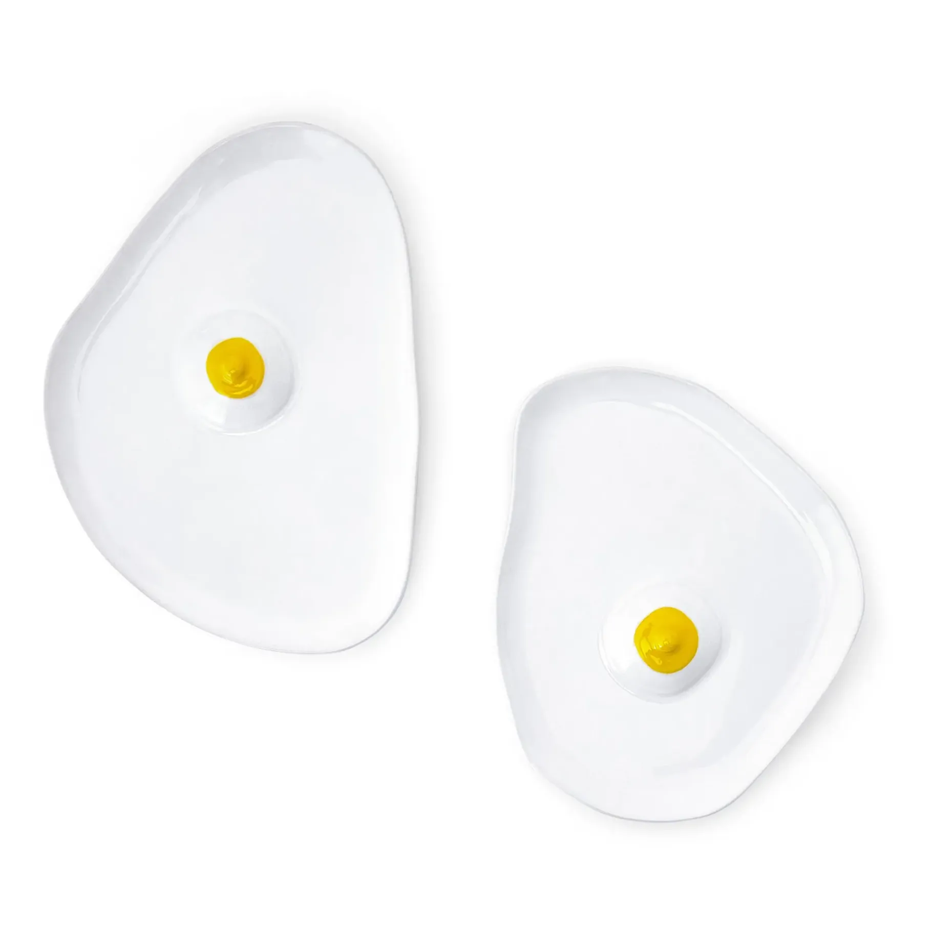 Anissa Kermiche Home-Tatas Plates (High-Shine White, Yellow)
