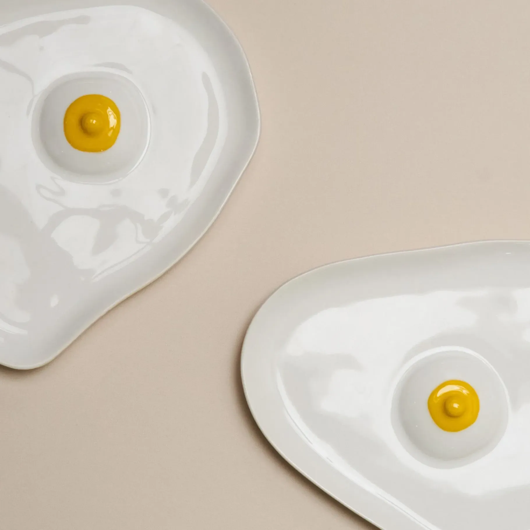 Anissa Kermiche Home-Tatas Plates (High-Shine White, Yellow)