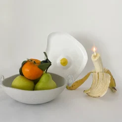 Anissa Kermiche Home-Tatas Plates (High-Shine White, Yellow)