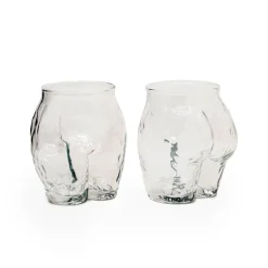Anissa Kermiche Home-The Popotin Gl(Ass) Clear-Set Of Two