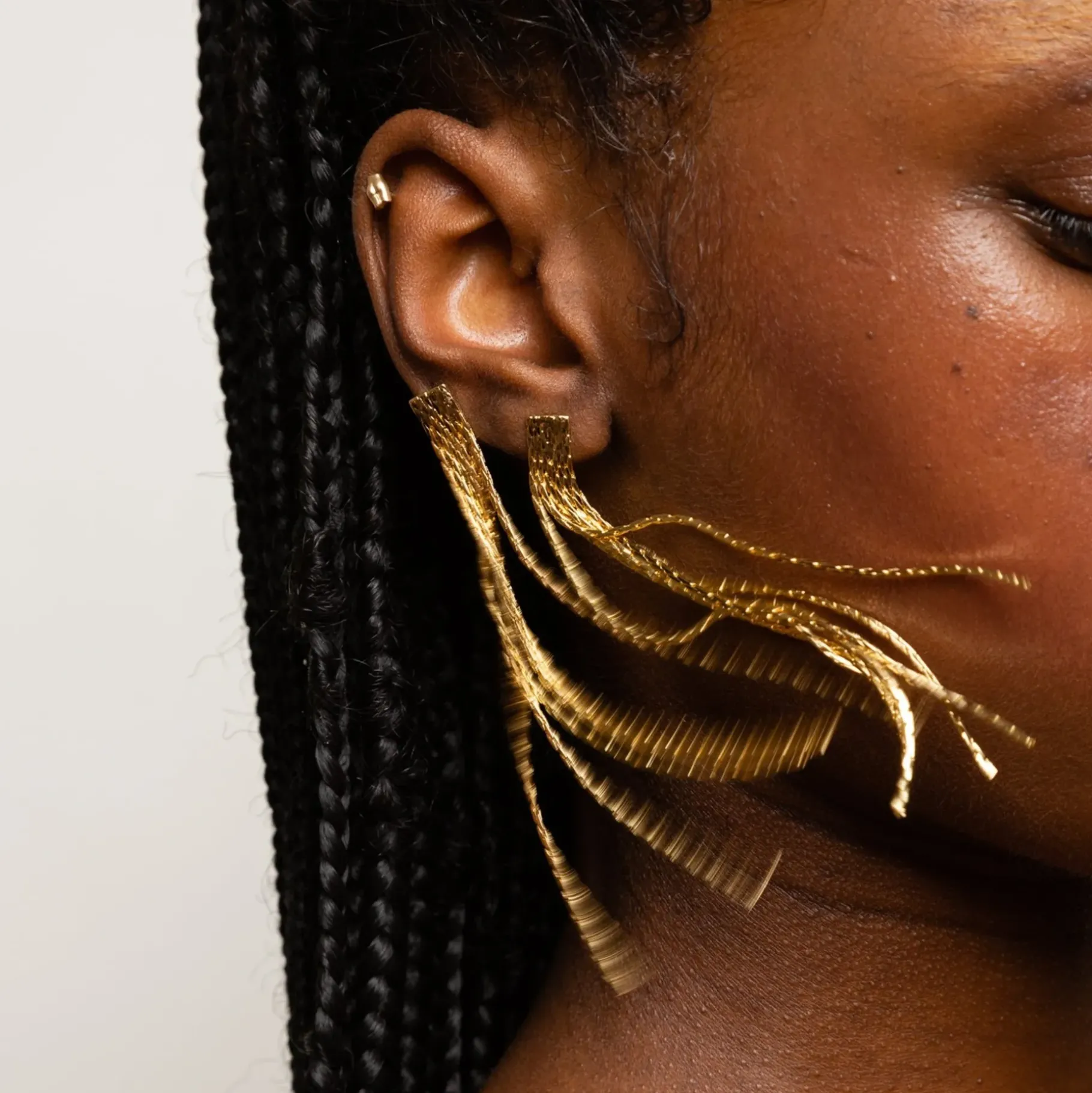 Anissa Kermiche Earrings-Thin Fil D'Or Earrings