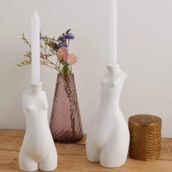 Anissa Kermiche Home-Tit For Tat Candlestick Tall (Matte White)