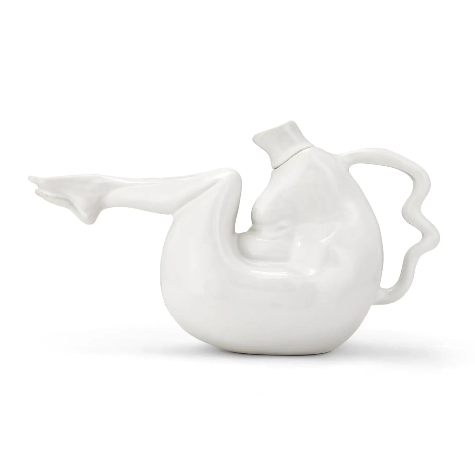 Anissa Kermiche Home-Tit-Tea Pot (High-Shine White)